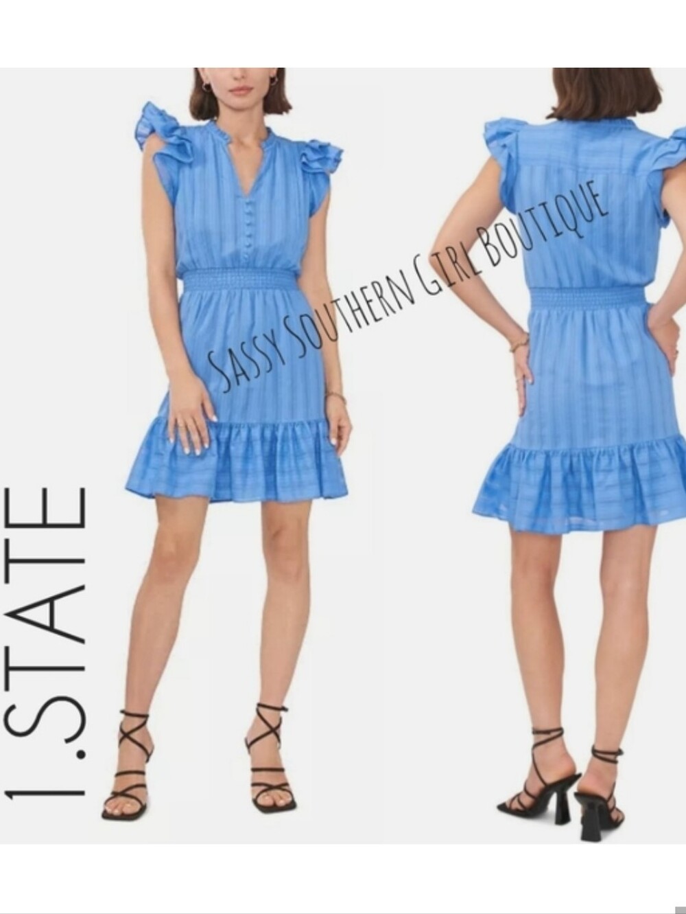 🆕⭐1 STATE by Revolve blue mini dress